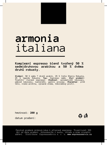 Kép Frissen pörkölt Armonia kávé | 50% Arabica 200 g